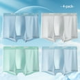 thumbnail image 2 of LIIPEE Boys Underwear 4 Pack Letter Printed Boxer Briefs Kids Classic Daily Wear Trunks,Sky Blue1,13-14 Years, 2 of 9