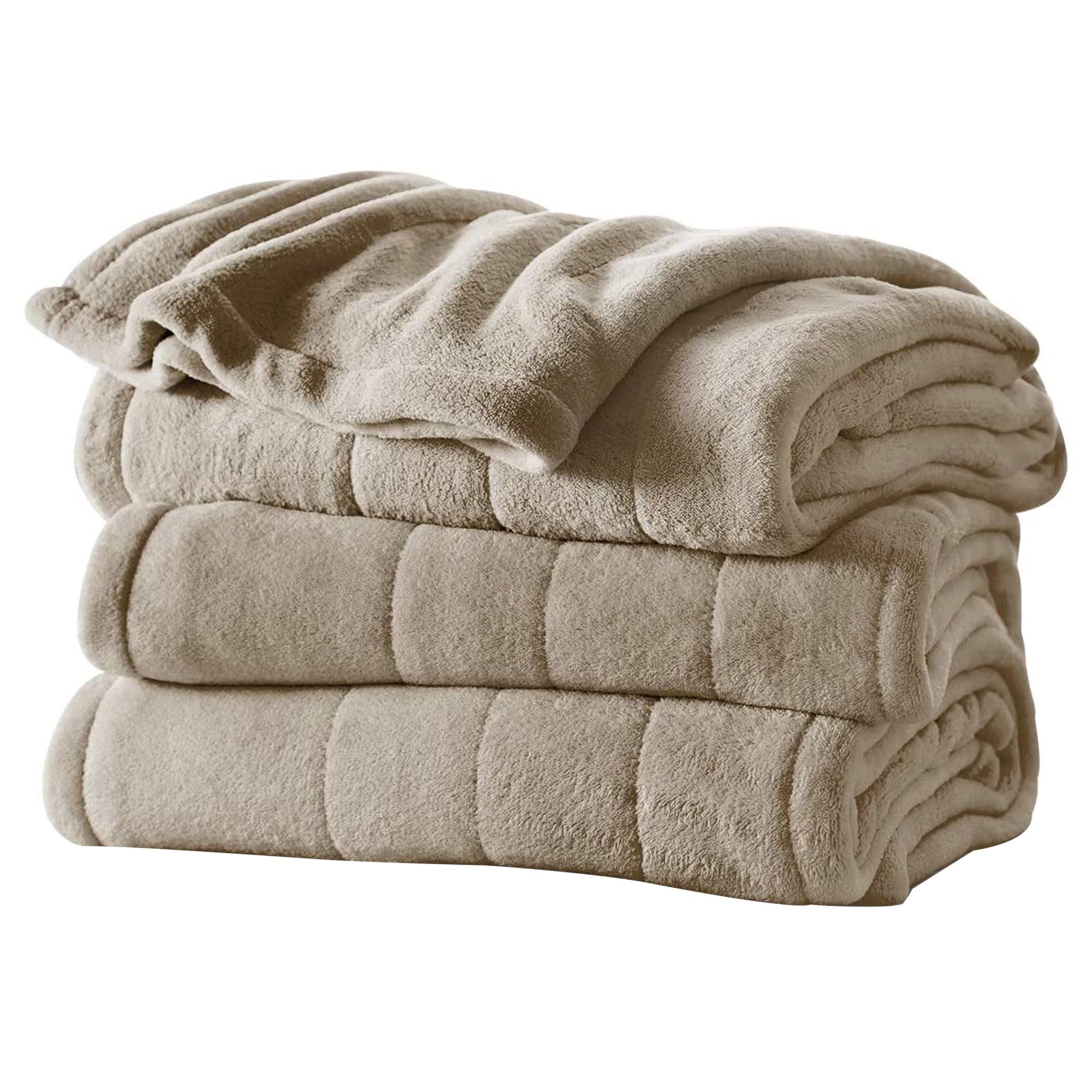 Sunbeam Microplush Heated Blanket Full Size in Mushroom - Walmart.com