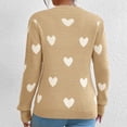thumbnail image 3 of Suéter de punto con patrón de cabeza de Papá Noel Gibobby para mujer y niña Beige L, 3 of 4