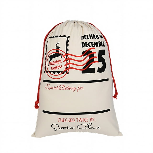 Aspire Grands Sacs Géants de Noël à Cordon, Sacs Cadeaux Réutilisables en Toile, Décorations de Noël