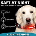 thumbnail image 5 of YUNOVA IPX7 Waterproof LED Light Up Dog Collar, Type-C Rechargeable Glowing Pet Collar with AirTag Holder, Compatible with Apple AirTag, 3 Modes for Night Safety, 5 of 6