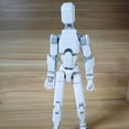 thumbnail image 2 of 20cm White + 3 Opponent Figures + 6 Weapons Multi-Jointed Super Movable Doll Model 3d Printed Toy Figure_Gift Of G, 2 of 5
