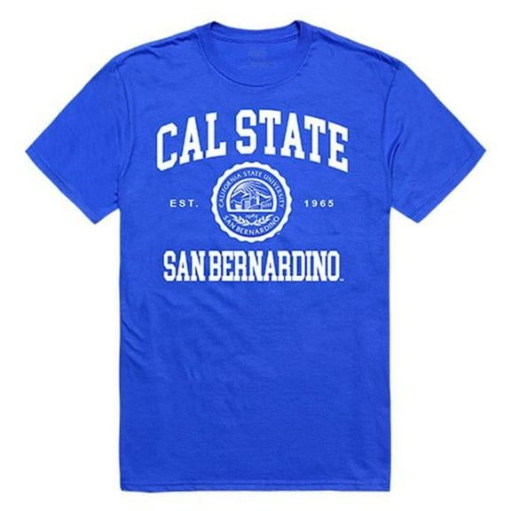 W Republic Apparel 526-207-RYL-03 University of California, Santa Barbara Seal Tee, Royal - Large