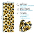 thumbnail image 2 of Black White Checker Sunflower Pattern Hot Yoga Mat Towel Non Slip for Hot Yoga - Quick-Drying Yoga Mat Cover with 4 Corner Pockets with Travel Bag - Hot Yoga Towel Non Slip 70"x26", 2 of 6