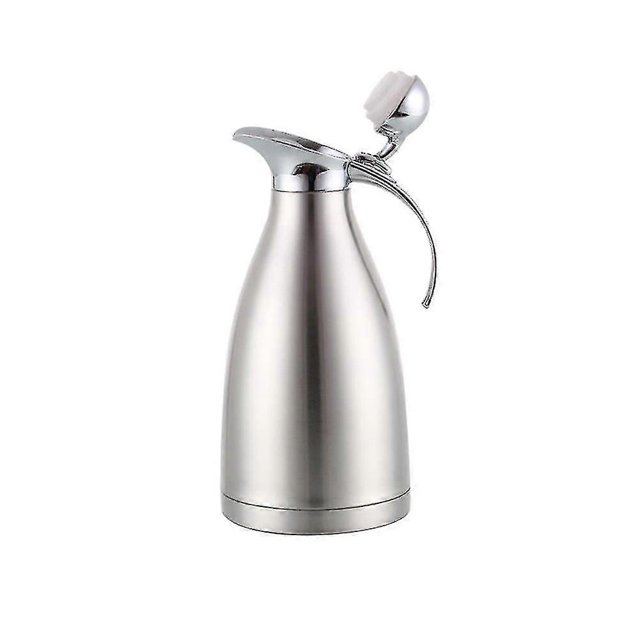 Silver Vacuum Insulated Carafe 2l Kitchen Stainless Steel Coffee Pot House Hot Water Bottle