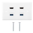 thumbnail image 1 of Video Panel De Placa De Pared Hdtv Hdmi + 2 Puertos Usb3.0 Cubierta De Acoplador Hdmi Audio Video Hdtv Panel De Placa De Pared 2 Puertos seitruly EL006611-00, 1 of 6