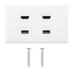 thumbnail image 1 of Video Panel De Placa De Pared Hdtv Hdmi + 2 Puertos Usb3.0 Cubierta De Acoplador Hdmi Audio Video Hdtv Panel De Placa De Pared 2 Puertos Yuarrent EL006611-00, 1 of 6