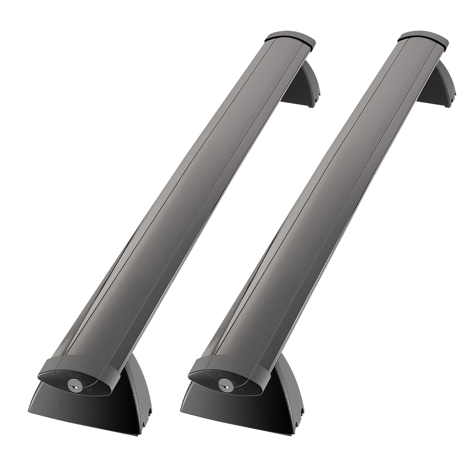 KFFKFF Roof Rack Cross Bars, Compatible with Jeep Grand Cherokee 2011-2021 (With Grooved Side Rails), 200 LBS Load Capacity, Lockable Aluminum Crossbar for Rooftop Cargo and Canoe