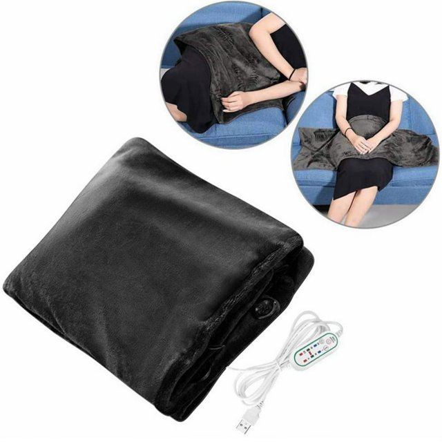 MesaSe 1X Heating Shawl Big Sale! Usb Heated Shawl Warm Electric Throws Flannel Blanket Heating Cushion Pad Polyester Blanket Clearance!