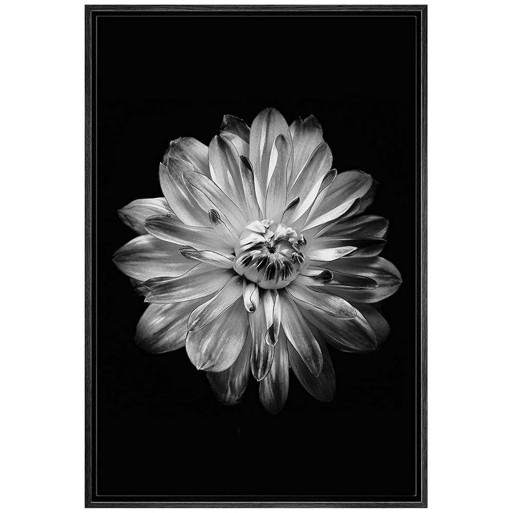 IDEA4WALL Framed Canvas Art Wall Decor Chrysanthemum Floral Flower