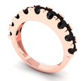 thumbnail image 2 of 1.53 ctw Wedding Band for Women - 18K Rose Gold Natural Onyx Stackable Eternity Ring, 2 of 6