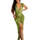 thumbnail image 1 of Gibobby Vestido de noche mujer Vestido largo con abertura y escote en V sexy sin espalda a la moda para mujer con piernas.(Verde,G), 1 of 5