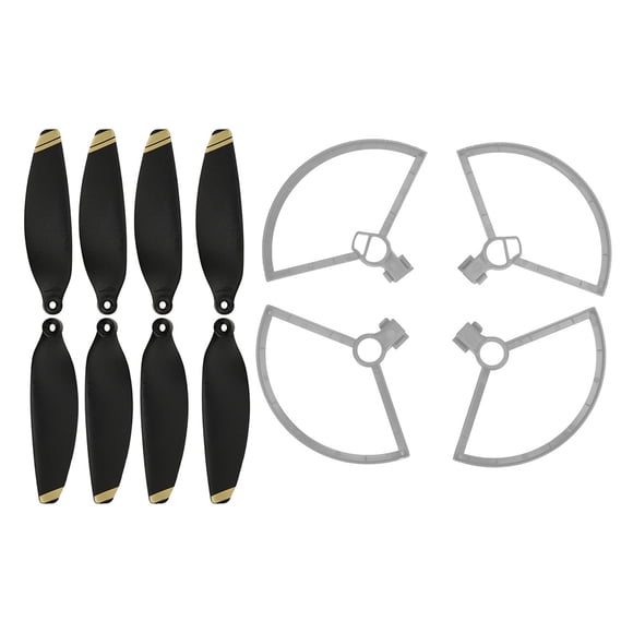 Protecteur d'Hélice, Hélice Noire Anti-Rayures Légère Réduction de Bruit 4 Pcs pour MINI Drone Bord Doré
