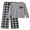 Black White Plaid, variant on MINTREUS Womens Pajama Sets Long Sleeve Pj Set Soft Two Piece Sleepwear Set with Pockets