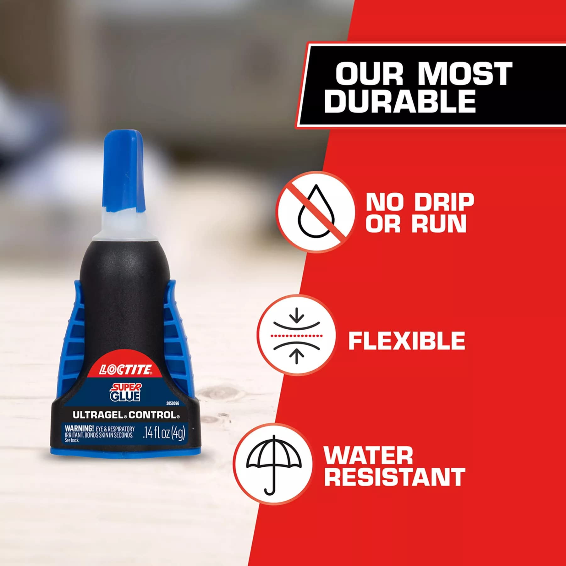 Loctite Super Glue Ultra Gel Control, Clear Superglue, Cyanoacrylate Adhesive Instant Glue, Quick Dry - 0.14 Fl Oz Pack of 6