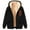 Black, variant on Meihcang Fleece Hoodie Women Zip Up Hooded Sherpa Lined Jacket Coat Trendy Heart Print Long Sleeve Thicken Winter Warm Outerwear with Pockets Black L