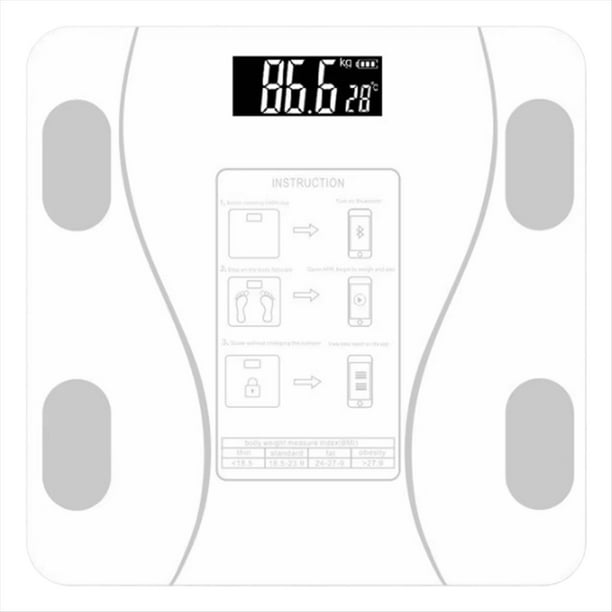 Báscula de grasa corporal para bajar de peso, báscula inteligente de precisión especial para niñas, báscula electrónica pequeña para grasa corporal C