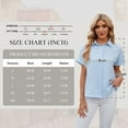 thumbnail image 3 of SHIBEVER Womens Tops Summer Blouse for Women Short Sleeve Summer Blouses Button-down Shirts for Ladies Tops and Blouses Light Blue XXL, 3 of 8