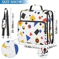 thumbnail image 2 of FORMRS Zipper Binder with Shoulder Strap 2-inch Ring 500 Sheet Capacity File Bag, Black Simple Shapes, 2 of 5