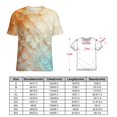 thumbnail image 2 of Mermaid Fish Scales Womens Tops Women's Fashion Casual Short Sleeve Flower Print Round Neck Pullover Top Blouse, 2 of 6