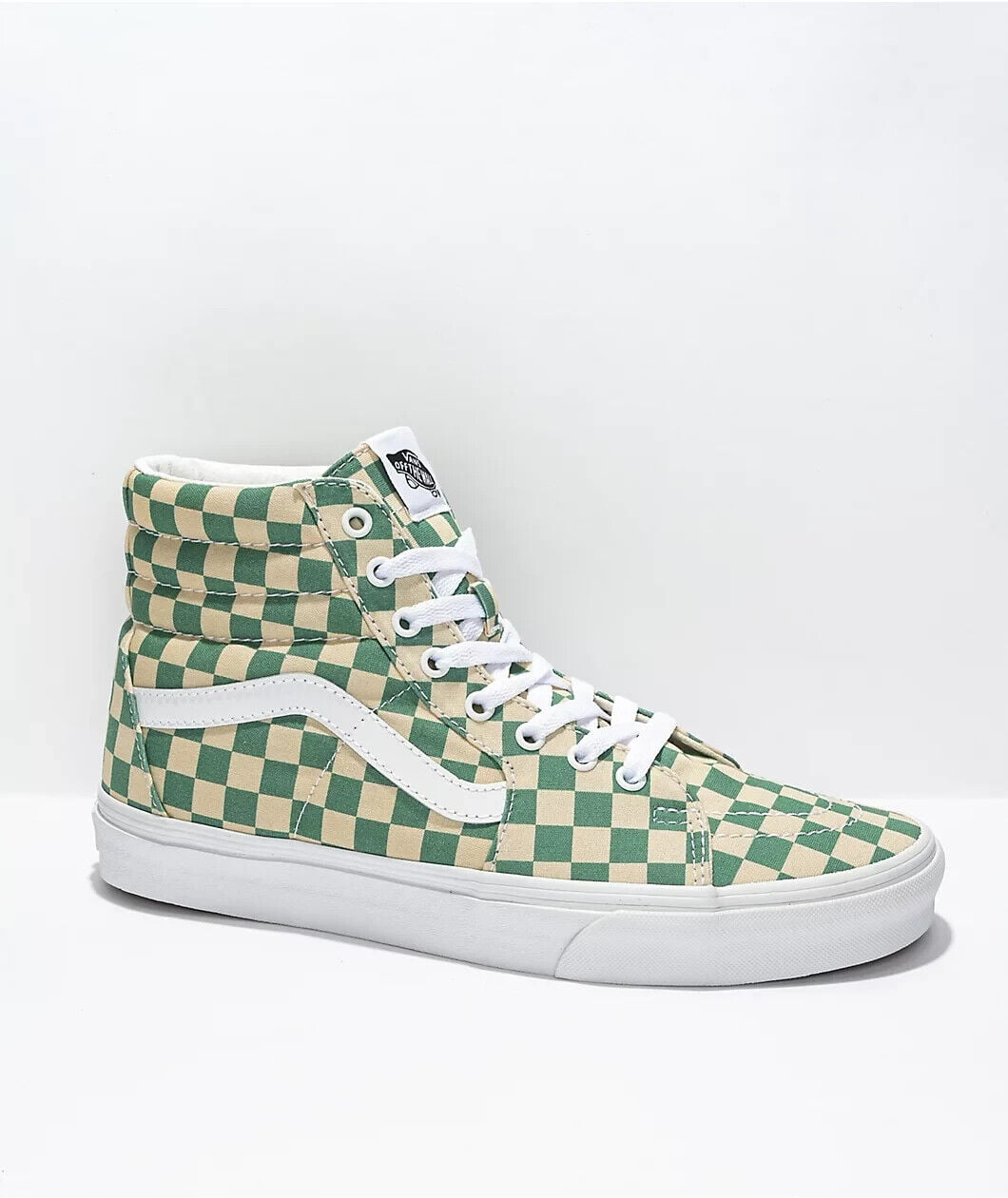 Patch ondernemen toewijzing Vans SK8 Hi Checkerboard Light Green Men's Classic Skate Shoes Size 10.5 -  Walmart.com