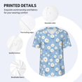 thumbnail image 5 of Rocae Daisies Flowers for Breathable Men's Baseball T-Shirt Fashionable Casual Baseball Jersey, Moisture-wicking Sportswear X-Large, 5 of 9