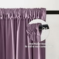 thumbnail image 2 of Lavender Velvet Curtains Thermal Insulated Blackout Curtain Drapes for Bedroom Living Room Darkening 90 Inches Long Curtains Panels Rod Pocket Set of 2, 2 of 6