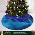 thumbnail image 6 of FMSHPON Valentine's Day Blue Rose Romance Xmas Christmas Tree Skirt Stand Mat for Holiday Party Decoration Indoor Outdoor 48 inches, 6 of 6