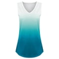 thumbnail image 2 of YAGHYAGH Womens Sleeveless V Neck Blouse T Shirt Gradient Color Tank Top, 2 of 4