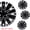 BK-Black Silver, variant on (4-Pack) Premium 17" Black  Wheel Rim Cover Hubcaps OEM Style Replacement Snap On Car Truck SUV Hub Cap - 17 Inch Set