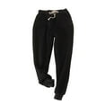 thumbnail image 1 of Qarigey Manténgase elegante y cálido, pantalones deportivos de felpa gruesos de invierno, pantalones casuales cálidos de invierno, Prendas para la parte inferior del cuerpo negro l, 1 of 6
