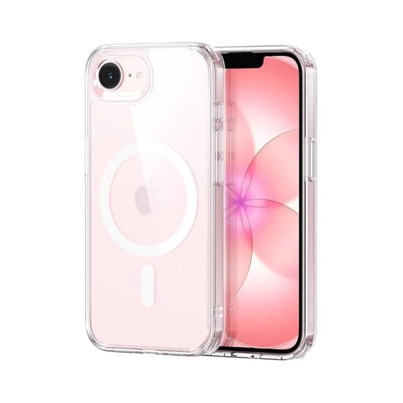 xixishop for iPhone 17e/iPhone 16e Case, Compatible with MagSafe, Shockproof Military-Grade Protection, Magnetic Phone Case for iPhone 17e/16e case,Clear