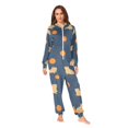 thumbnail image 2 of FORMRS Onesies Pajama for Adults Unisex Hoodie Winter Jumpsuit One Piece Sleepwear, Sizes S-2XL, Blue Capybaras, 2 of 7