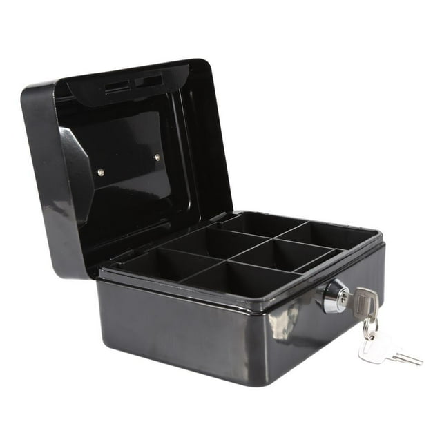 Garosa 1Pc Mini Portable Steel Petty Lockable Cash Money Coin Safe Security Box Household New, Safe Box, Home Safe Box