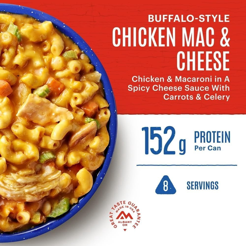 Mountain House Buffalo Style Chicken Mac & Cheese (Pack of 6 Cans)