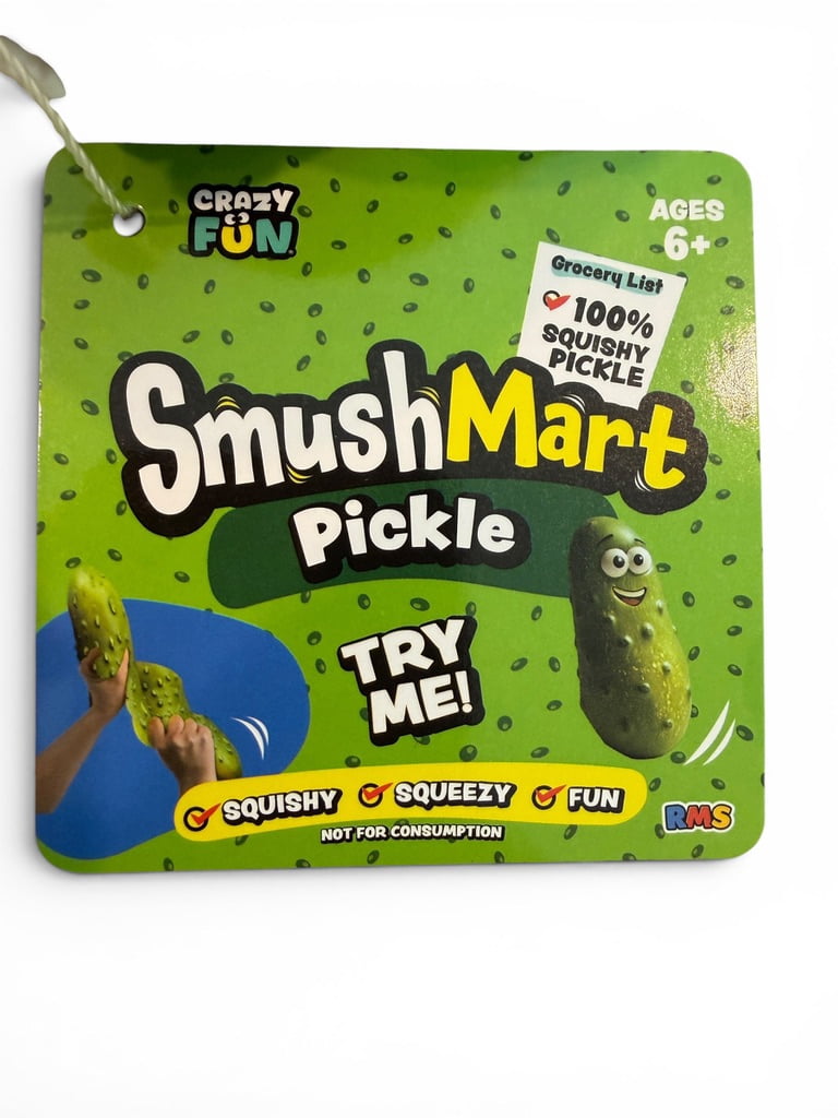 SmushMart Jumbo Squishy Pickle-Slow-Rising Squishy Figure, Bread - Stress Relief Squeeze Ball