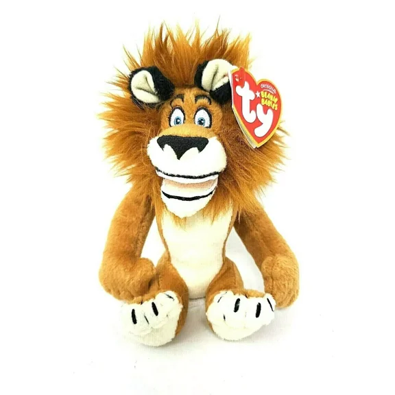 TY Beanie Baby - ALEX the Lion ( Madagascar 2 - Movie Beanie ) (6 inch) Plush