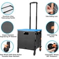 thumbnail image 2 of FELiCON Foldable Utility Cart with 4 Rotate Wheels, Black/Blue, 2 of 7