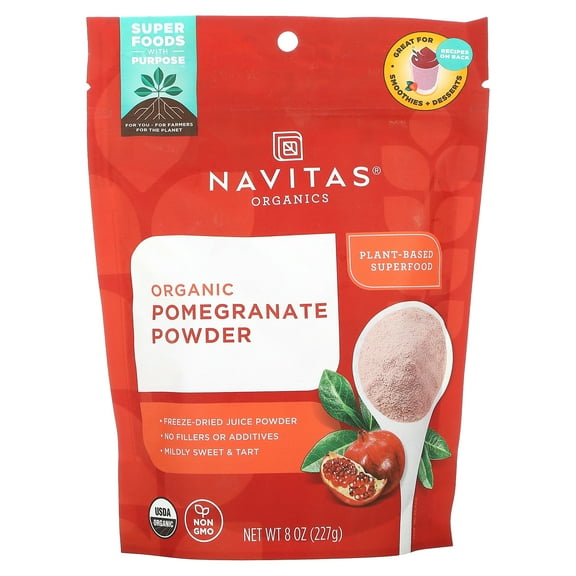 Navitas Naturals Pomegranate Powder - Organic - Freeze-Dried, 8 oz