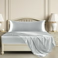 thumbnail image 6 of Unique Bargains 1 PC Satin Envelope Closure Body Pillowcases Silver 20"x48", 6 of 8