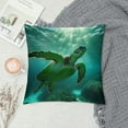 thumbnail image 2 of COMIO Throw Pillow Cover Sea Turtle Cute Nautical Animal Ocean Theme Coastal Beautiful Watercolor Beach Wildlife Decor Lumbar Pillow Case Cushion for Sofa Couch Bed, 2 of 5