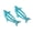 Lake blue, variant on 1 Pair Headdress Side Hair Clips Hairgrip Clip Dolphin Hairpin for Girls Children Headwear Hairclip Barrettes