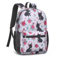 thumbnail image 2 of French Bulldog and Rose Purple Pattern 17" School Backpacks for Teens,Waterproof Oxford Fabric,S-Shape Padded Straps for School,Travel,Hiking,Camping, 2 of 6