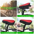 thumbnail image 6 of Zacro Exercise Bike Seat Cover, Wide Bicycle Saddle Cushion Soft Pad Comfortable Gel Bike Seat Cover, Red, 6 of 7