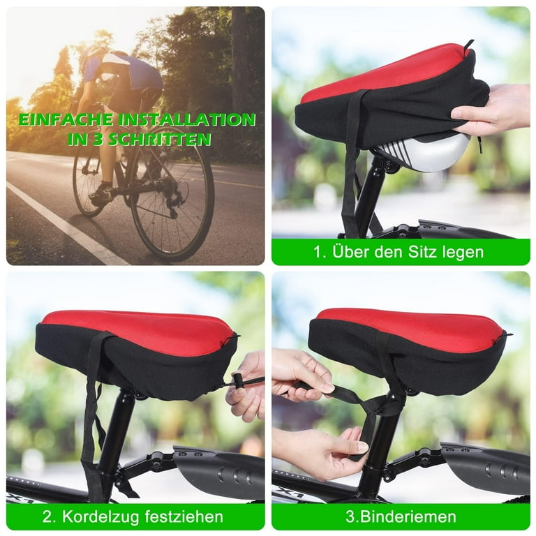 Zacro Exercise Bike Seat Cover, Wide Bicycle Saddle Cushion Soft