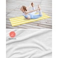 thumbnail image 4 of Yellow Striped Yoga Towel for Hot Yoga Non Slip, Modern Simple Monochrome Geometric White Yoga Mat Towel Absorbent Yoga Sweat Towels Microfiber Hot Yoga Blanket for Bikram Pilates 26"x70", 4 of 7