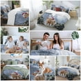 thumbnail image 5 of Christmas Xmas Bedding Duvet Cover Set Queen Size 4 Pieces Cow Pine Tree Winter Bedding Set with Zipper Closure, 1 Comforter Cover 90x92 Inches 1 Flat Sheet & 2 Pillow Cases, 5 of 7