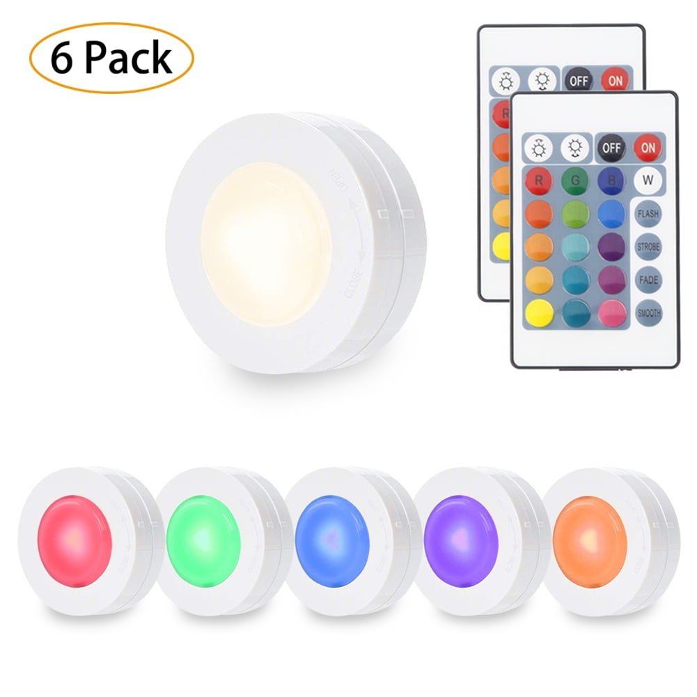 RGB Puck Light, Color Changing Under Lighting, Wireless Under