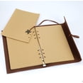 thumbnail image 5 of Leather Notebook, Vintage Spiral Bound Diary, Ring Binder Retro Journal, Refillable Sketchbook, 5 of 5