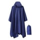 thumbnail image 4 of Poncho de lluvia Yuyangstore con capucha Chaqueta de manga larga Azul marino Adultos, 4 of 8